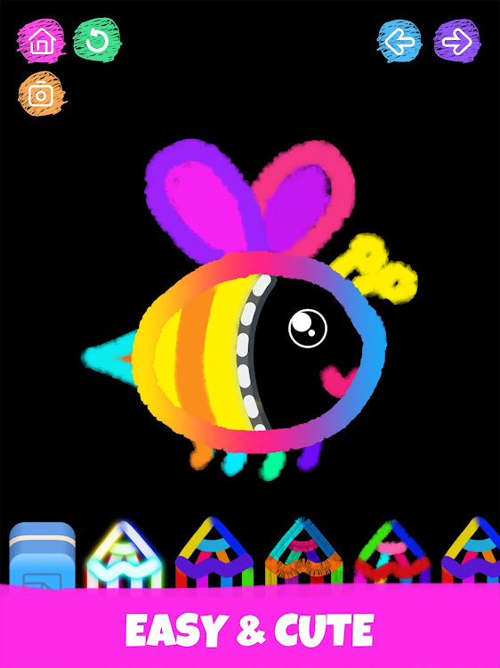 #4. Drawing Coloring Painting Game (Android) By: Kids Food Games Inc.