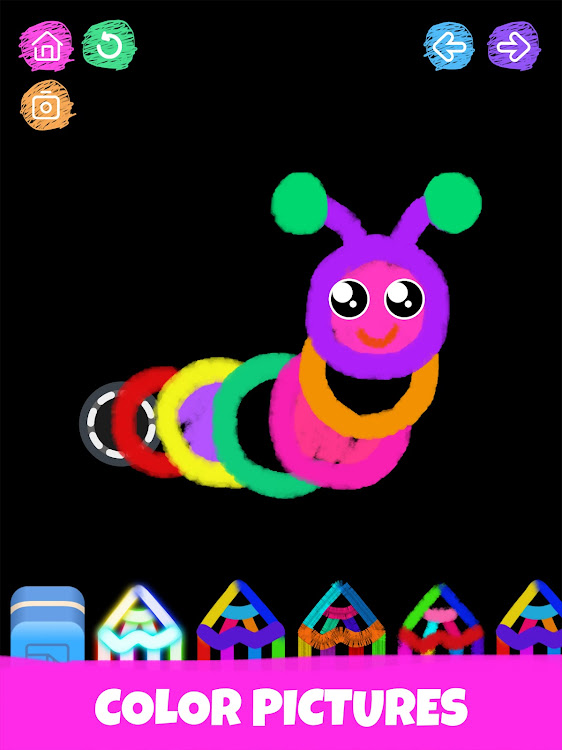 #5. Drawing Coloring Painting Game (Android) By: Kids Food Games Inc.