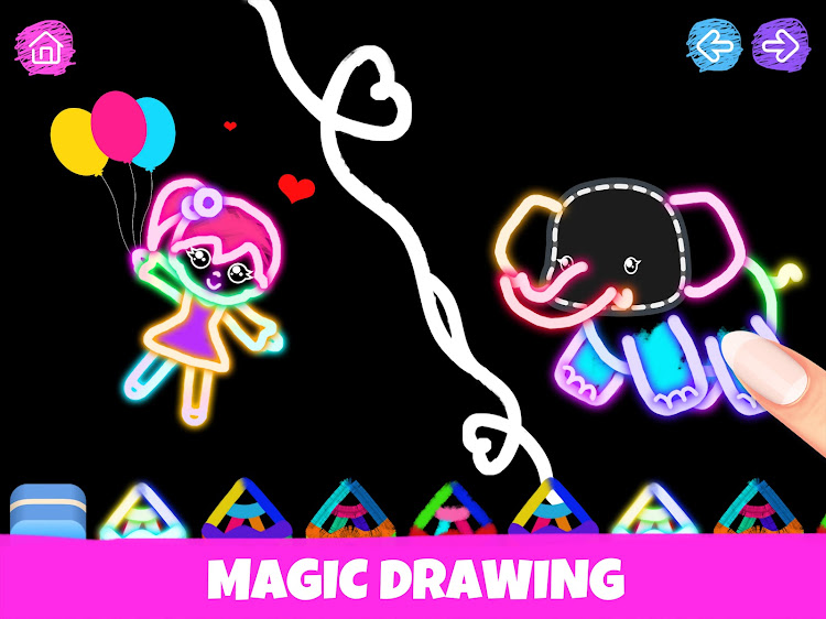 #7. Drawing Coloring Painting Game (Android) By: Kids Food Games Inc.