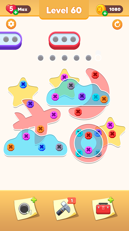 #5. Screw Pin - Nuts Jam (Android) By: WeMaster Games