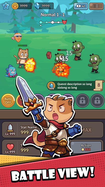 #9. Cat Legend: Idle RPG War (Android) By: LTB VIET NAM TECHNOLOGY COMPANY LIMITED