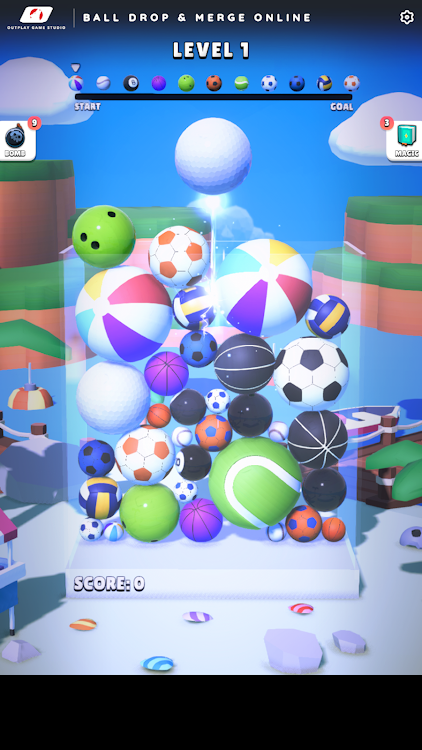 #2. Ball Drop And Merge 3D Online (Android) By: OUTPLAY GAME STUDIO