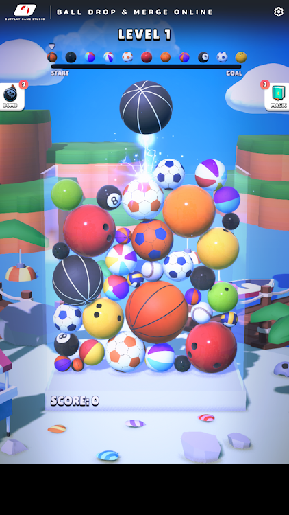 #4. Ball Drop And Merge 3D Online (Android) By: OUTPLAY GAME STUDIO