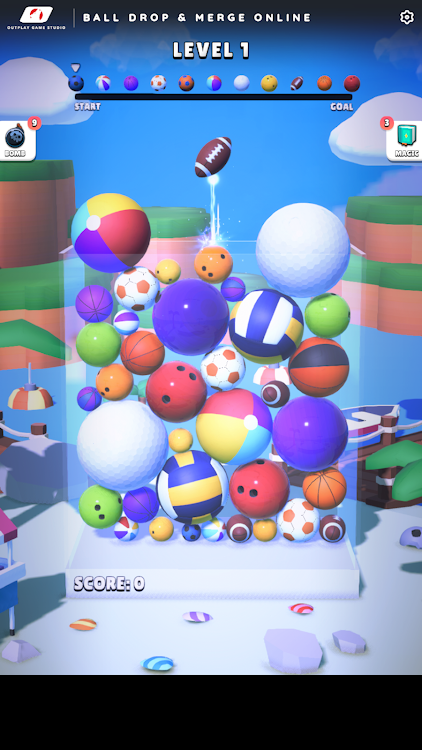 #6. Ball Drop And Merge 3D Online (Android) By: OUTPLAY GAME STUDIO