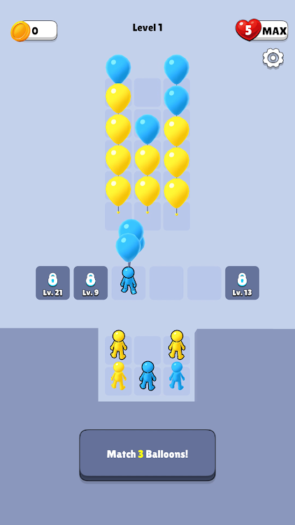 #5. Rise Up: Balloon Match (Android) By: Pacha Games