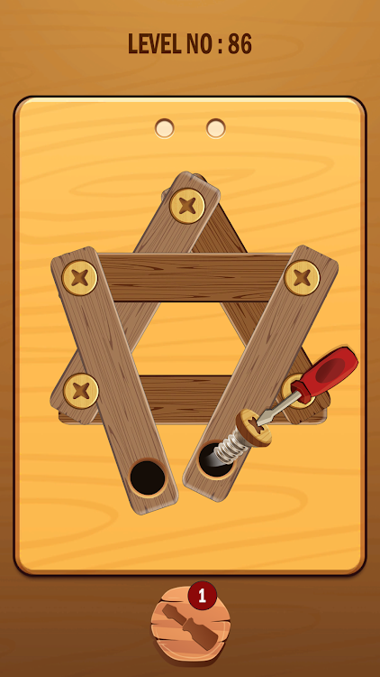 #2. Woodley: Wood Screw Puzzle (Android) By: Games Arena Studio