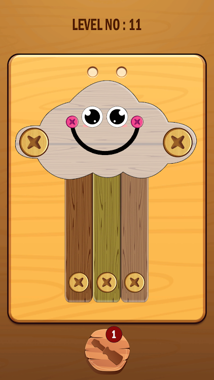 #3. Woodley: Wood Screw Puzzle (Android) By: Games Arena Studio