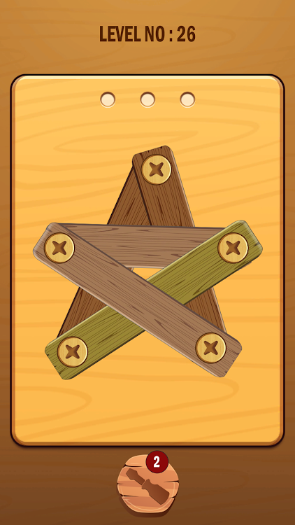 #4. Woodley: Wood Screw Puzzle (Android) By: Games Arena Studio