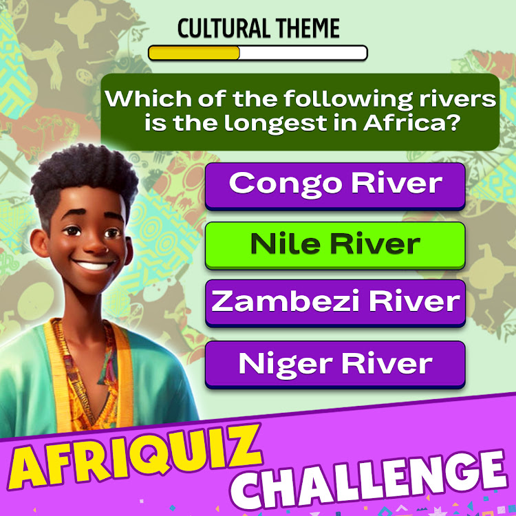 #4. AfriQuiz Challenge (Android) By: bcmgames Studio.