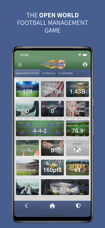 #2. Virtuafoot Football Manager (Android) By: Aymeric Le Corre