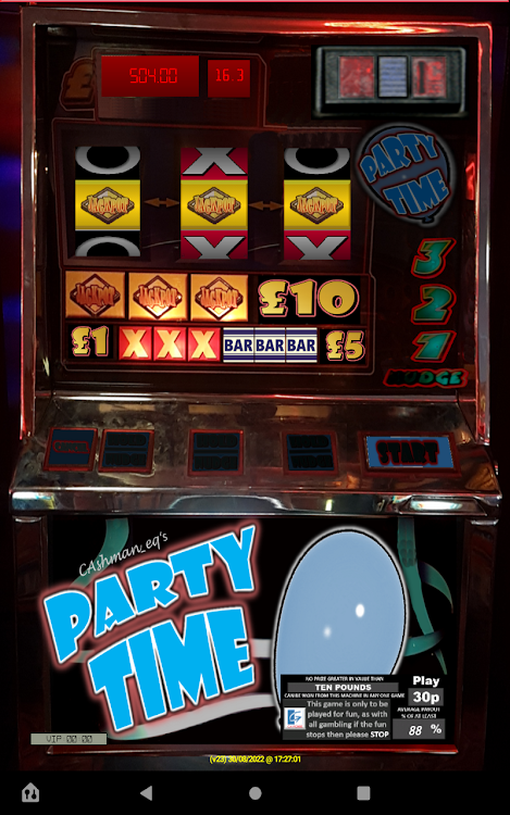 #8. PartyTime Arena UK Slot (Android) By: Cashman_eq