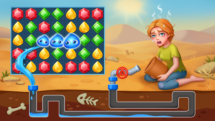 #7. Jewel Hunter - Match 3 Games (Android) By: LinkDesks Classic Puzzle Games