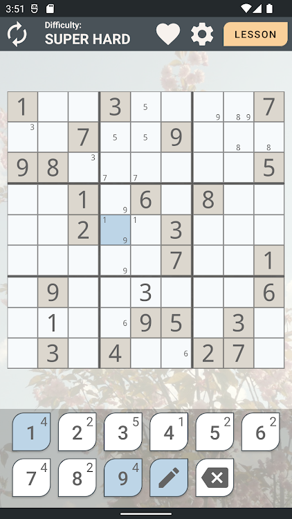 #4. Sudoku Premium (Android) By: Andrei Brusentsov