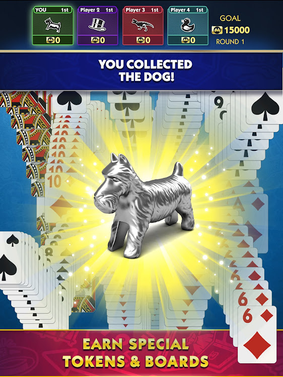 #9. MONOPOLY Solitaire: Card Games (Android) By: MobilityWare