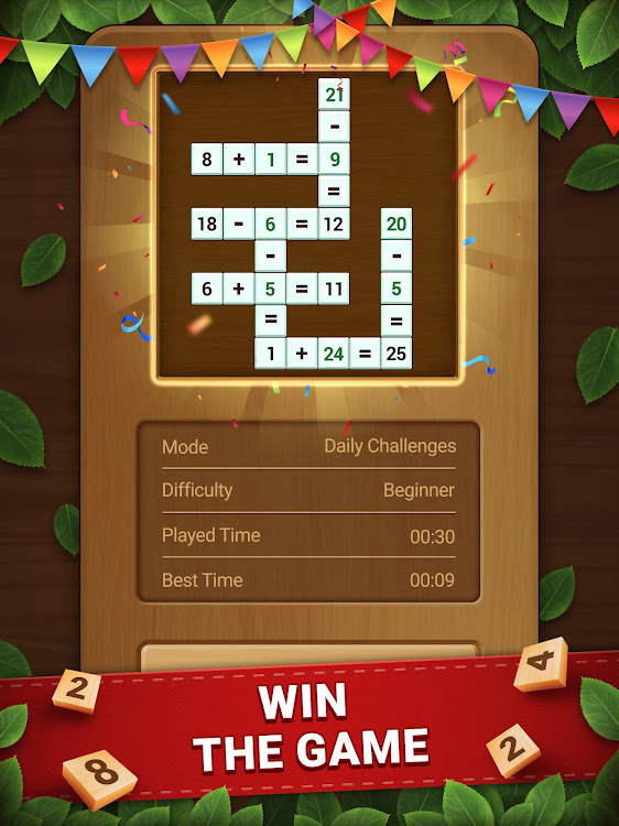 #10. Cross Number: Math Game Puzzle (Android) By: BRAINWORKS PUBLISHING PTE. LTD.