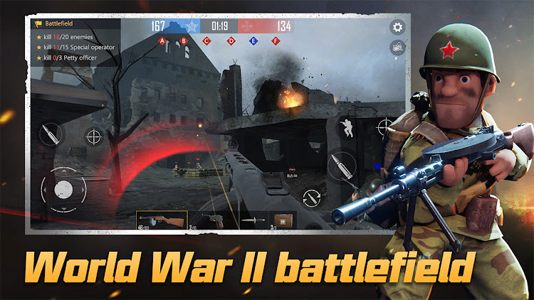 #2. World War Ⅱ:Heroes Shoot Game (Android) By: Deer Dan Studio