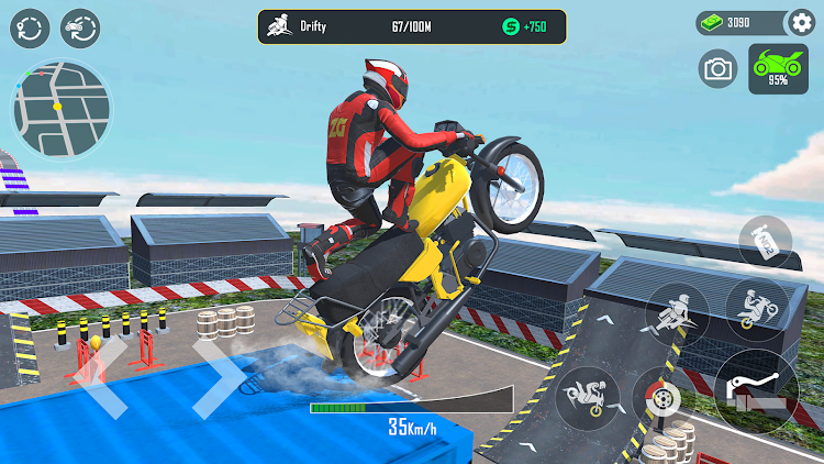 #5. GT Moto Stunt 3D: Driving Game (Android) By: Zego Studio