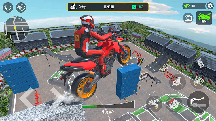 #7. GT Moto Stunt 3D: Driving Game (Android) By: Zego Studio