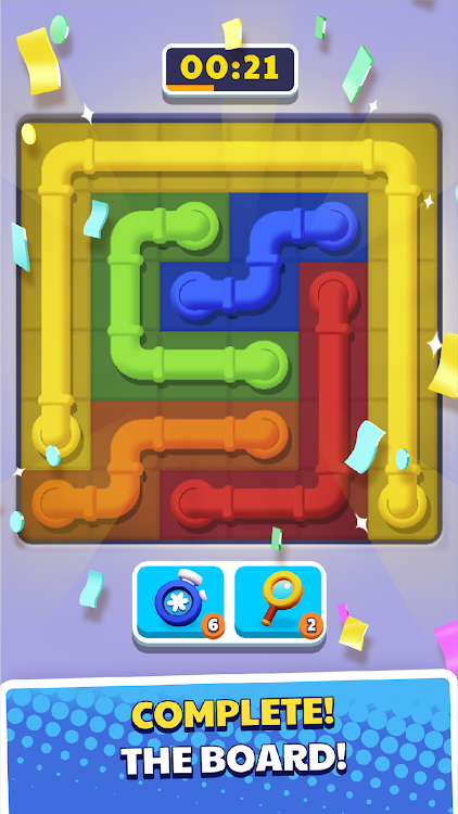 #2. Connect Pipe! Color Line Game (Android) By: BitMango