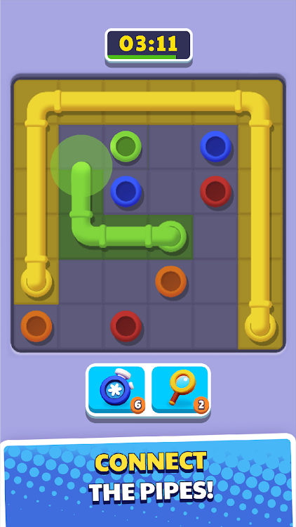 #6. Connect Pipe! Color Line Game (Android) By: BitMango