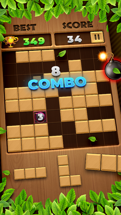 #4. Wood Block - Puzzle Game (Android) By: Fuzzy Mobile Games