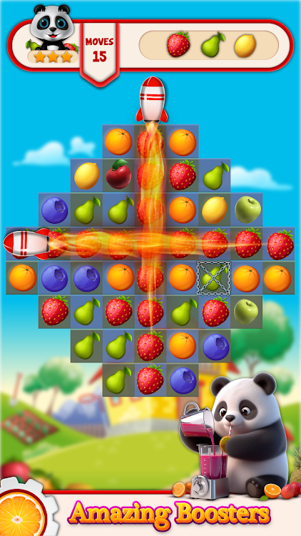 #2. Fruit Blast Match 3 Games (Android) By: Flaming Fragrance