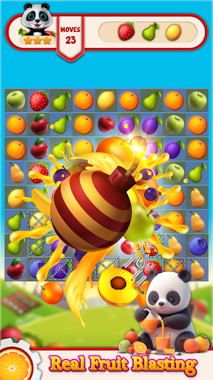 #4. Fruit Blast Match 3 Games (Android) By: Flaming Fragrance