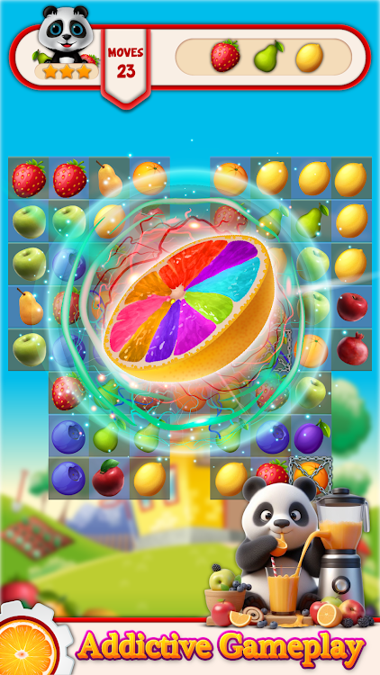 #6. Fruit Blast Match 3 Games (Android) By: Flaming Fragrance