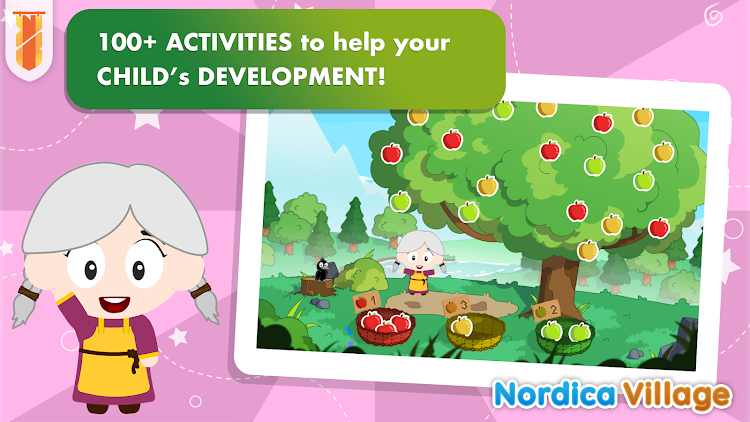 #9. Nordica Village: Kids Games 2+ (Android) By: KidsBanner - Educational games for Kids!