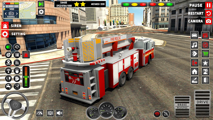 #6. US Emergency Fire Truck Games (Android) By: Arfa Z Gaming Studio