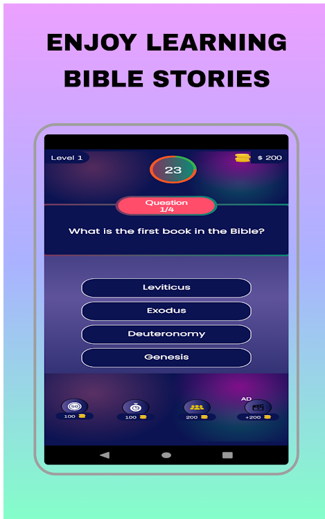 #8. Bible Trivia (Android) By: Kinzudi Apps
