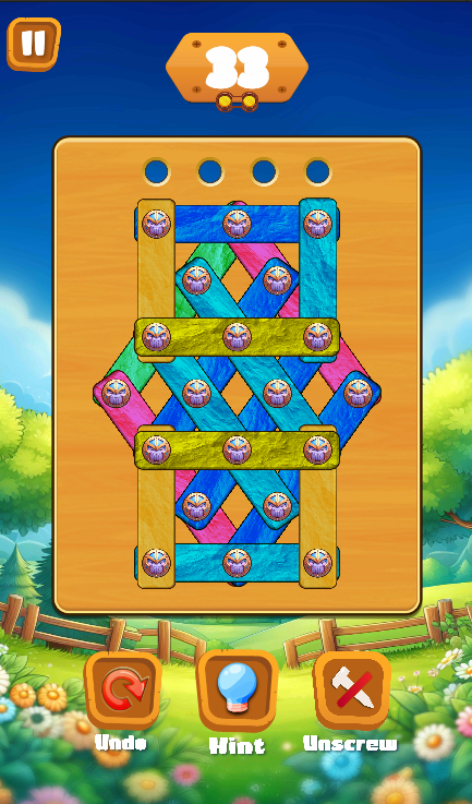 #5. Nuts & Bolts Brain Puzzle (Android) By: PiTi Studio