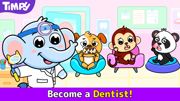 #2. Timpy Dentist: Doctor Games (Android) By: Timpy Games For Kids, Toddlers & Baby