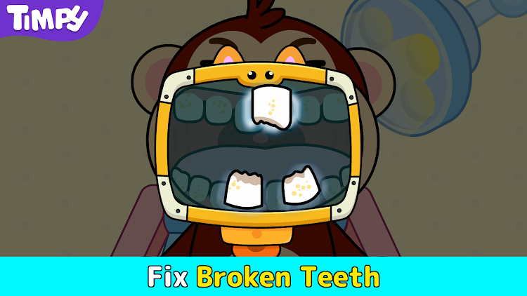 #3. Timpy Dentist: Doctor Games (Android) By: Timpy Games For Kids, Toddlers & Baby