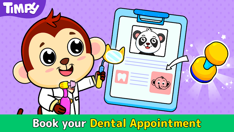 #5. Timpy Dentist: Doctor Games (Android) By: Timpy Games For Kids, Toddlers & Baby