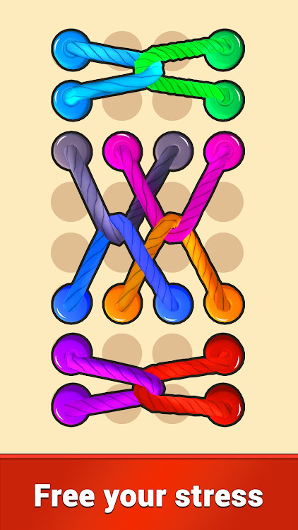 #3. Tangle Rope 3D: Sorting Puzzle (Android) By: Biza Studio - Puzzle Games