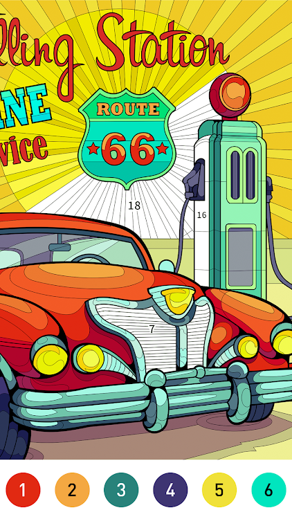 #3. Nostalgia Color by number game (Android) By: Art Coloring Group