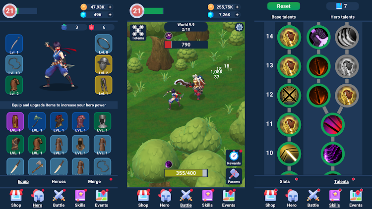 #7. Idle RPG: Adventure & Fighting (Android) By: Studio 47 Games