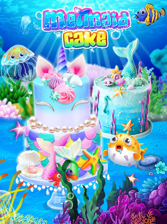 #6. Unicorn Mermaid Cake (Android) By: Kid Kitchen Fun Media