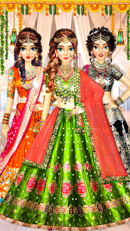 #2. Indian Bridal Dress Up Game (Android) By: Happy Games Play