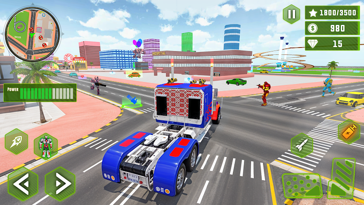 #2. Truck Game - Car Robot Games (Android) By: Multi Robot Games