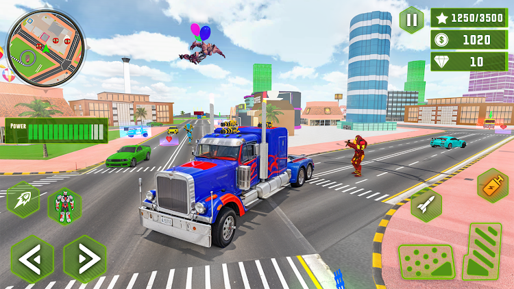 #7. Truck Game - Car Robot Games (Android) By: Multi Robot Games