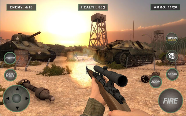 #2. World War FPS Shooting Game (Android) By: NanoHead Games