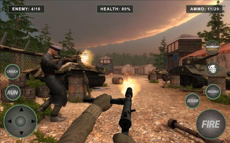 #6. World War FPS Shooting Game (Android) By: NanoHead Games