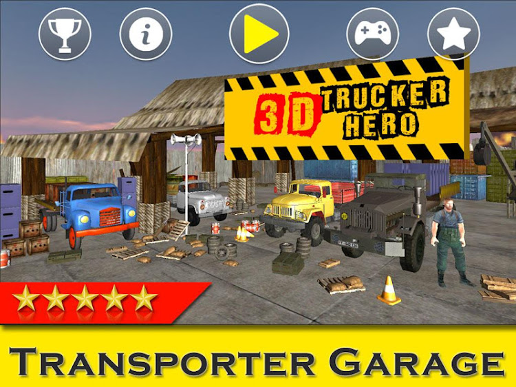 #6. Trucker Hero - 3D Game (Android) By: MaxPlay Apps