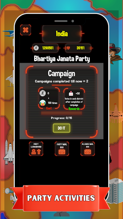 #3. Elections of India MMOG (Android) By: Vichitra Games