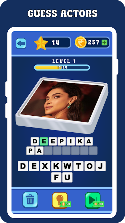 #3. Guess Bollywood Movies, Actors (Android) By: Code Cerebrum