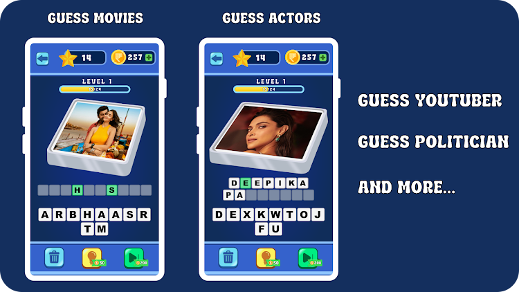 #5. Guess Bollywood Movies, Actors (Android) By: Code Cerebrum