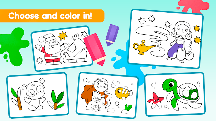 #5. Coloring book Drawing games (Android) By: Mahjong Brain Puzzles