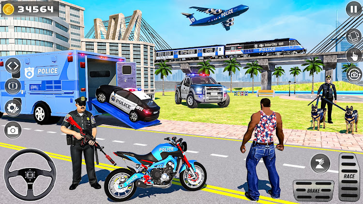 #2. Police Car Games Police Games (Android) By: Newrey Games